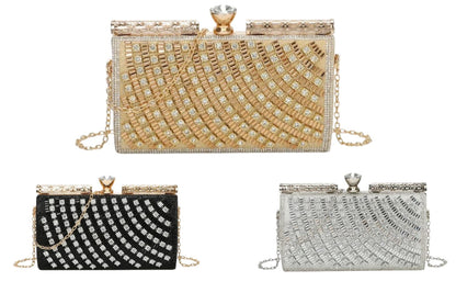 Clutch Damen Tasche Mit Kristall Diamant