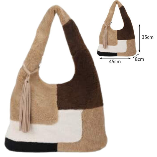 Damen Teddy Fell  Schultertasche