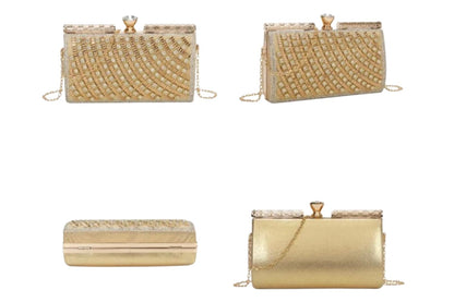 Clutch Damen Tasche Mit Kristall Diamant